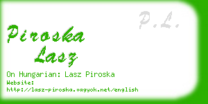 piroska lasz business card